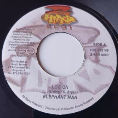 Elephant Man - Log On / Zumjay - Who Got The Girl 45 - 2 Hard 2001 Liquid Riddim