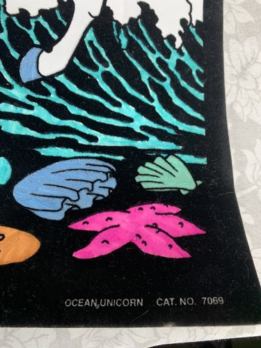 (2) Vintage 80's/90's Fuzzy Poster Western Graphics Unicorns Unframed (K1) - Picture 8 of 9