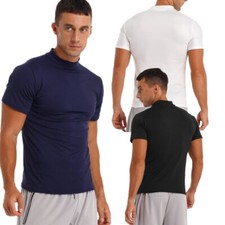 US Men's Turtleneck Solid Knit Pullover T-shirt Sweater Slim Fit Tops Undershirt