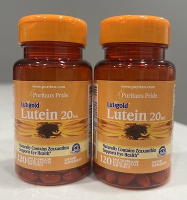 Lutein 20 mg w/ Zeaxanthin 120 Softgels (2 Pack)  Support Eye Health 03/2027 New
