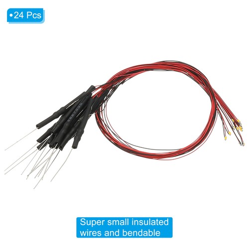 0603 Pre-Wired Micro LED, 24 Pcs 9-12V Emitting Diodes for Model, Warm ...