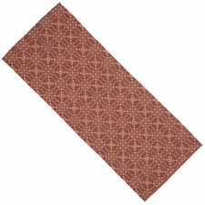 Home Collection by Raghu Marshfield Jacquard Barn Red and Tan Table Runner, 1...
