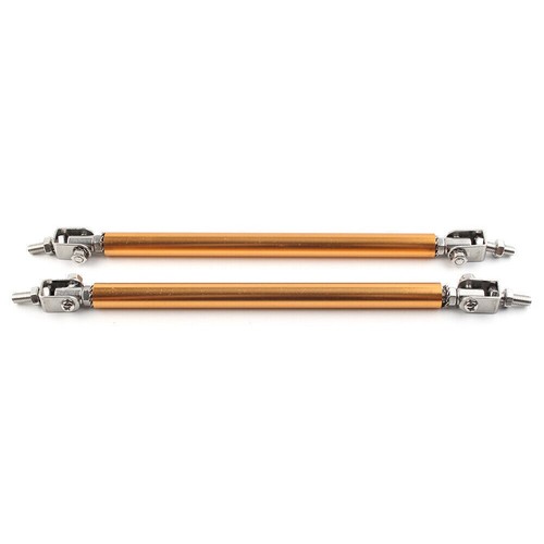 Universal Gold Adjustable Front Bumper Lip Splitter Strut Rod Tie Support Bar - Picture 3 of 9