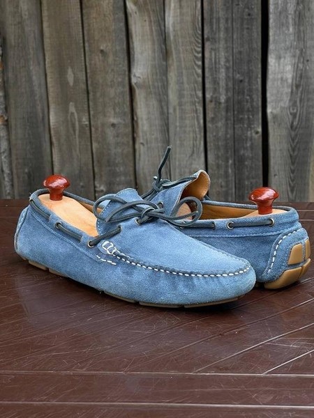 Men Navyboot Loafers Navy Suede 44.5