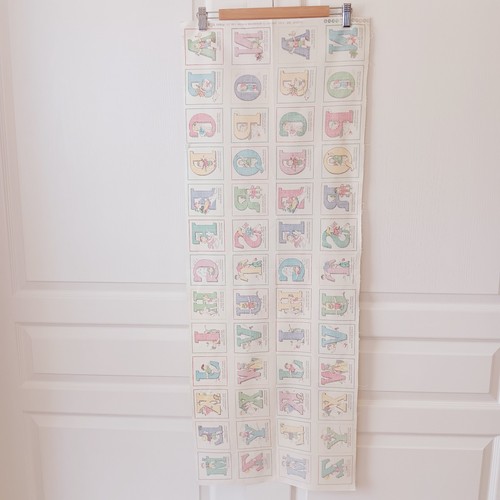 Michael Miller Fabrics ABC Blocks White Alphabet Cotton Fabric 16" x 44" - Picture 12 of 13