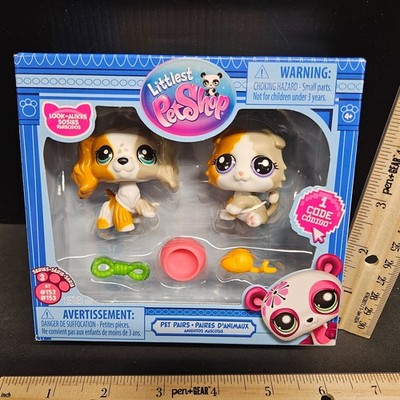 Littlest Pet Shop PET PAIRS 152 Scottish Fold CALICO Cat 153 COCKER SPANIEL Dog