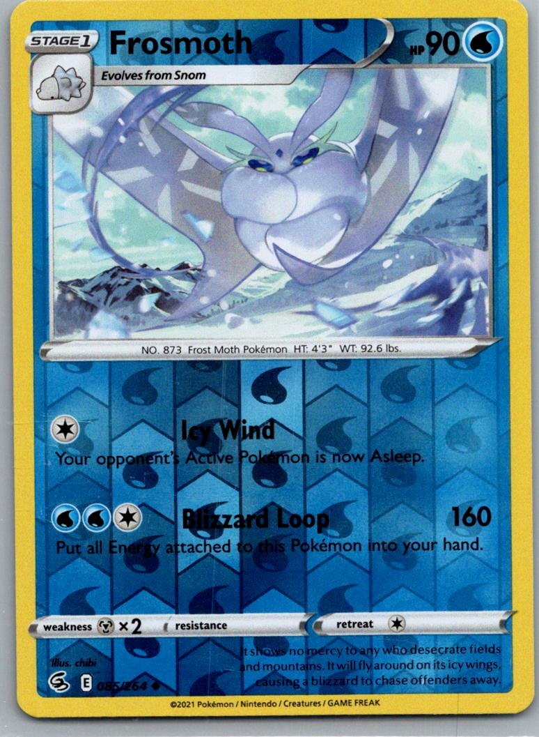 Frosmoth 085/264 Uncommon Fusion Strike Pokemon Reverse Holo Lightly Played