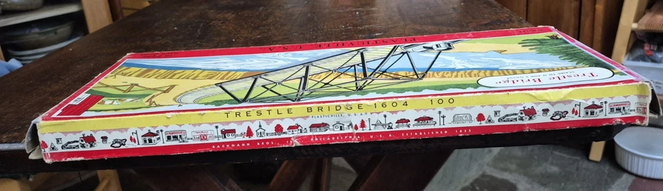 Plasticville Truss Bridge w/VERY RARE BOX P5, missing 1 small end cross brace - Image 4 of 4