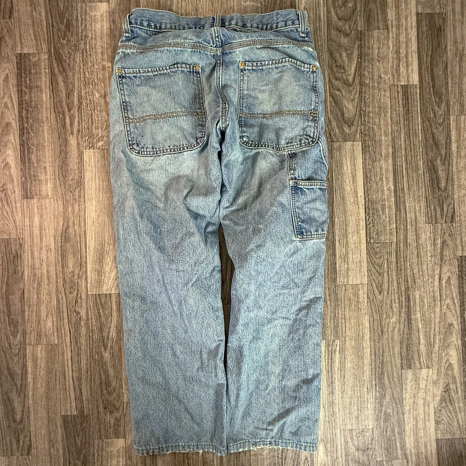 Мужские джинсы Arizona Jean Co из синей джинсовой ткани Carpenter 30x30 свободного покроя рабочая одежда - Изображение 2 из 4