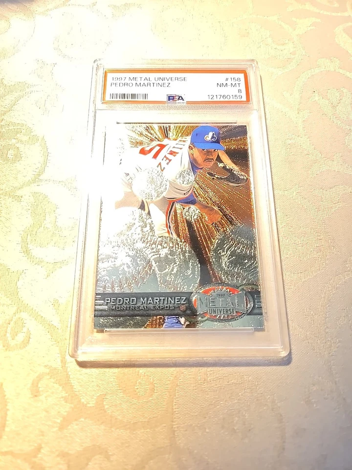 Skybox Metal Universe 1997 - Pedro Martínez #158 PSA casi nuevo MT 8 extremadamente bajo pop Foto 2 de 4