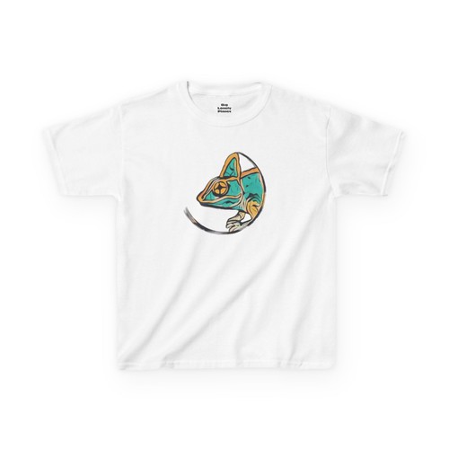 Kids Chameleon Tee - Animal Lover Birthday Gift, Kids Clothing, Summer, Lizard - Picture 6 of 25