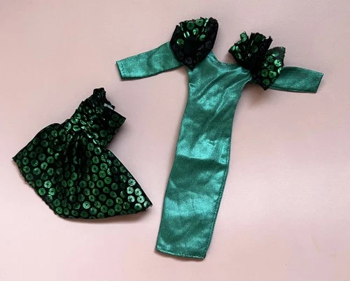 🖤 Pastiche 🖤 Vintage 90s Gree  Doll Outfit Dress Fits Sindy Barbie (TLC)