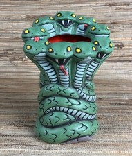 Wusong Road Snake Tiki Mug Dynasty Lowtiki Green Matte 7" Tall New