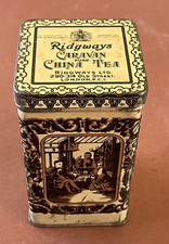 Alte Blechdose Ridgways Caravan China Tea 11x6x6cm 30erJ Reklame Dekoration