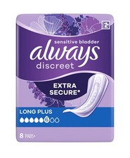 Always Discreet Incontinence Pads Long Plus 8 Pads in Pack