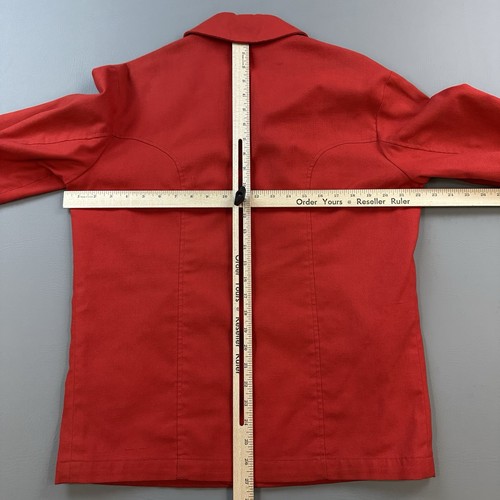 Vintage Mighty Mac Jacket Mens 40 Red Snap Boatwear Boating Workwear USA 70s - Picture 12 of 15