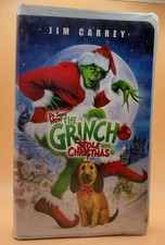How the Grinch Stole Christmas VHS 2001 Jim Carrey Clamshell RARE Dog Variant