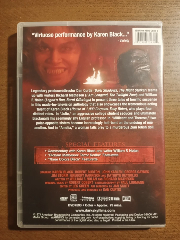 Trilogy of Terror: Special Edition (1974) - US DVD Region Free / Karen Black - Image 2 of 4