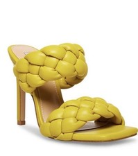 Steve Madden Womens Yellow Braided Strappy Sq...