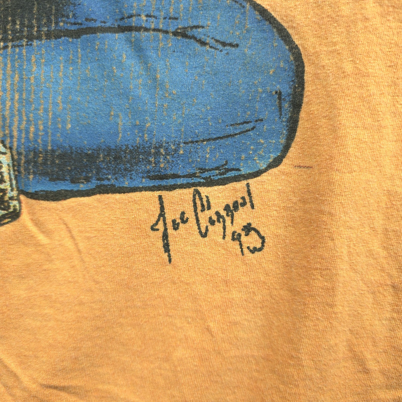 FILA T shirt uomo Death Row Records Gin & Juice grafica arancione lavato taglia M L