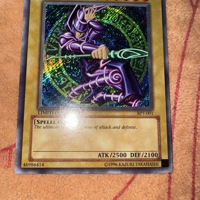 🔥 VINTAGE 2002 YUGIOH Dark Magician BPT-001 SECRET RARE HOLO
