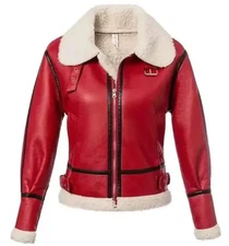 Christmas Special For Women Red Leather Jacket