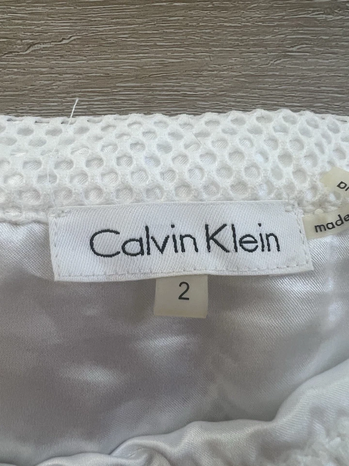 Calvin Klein Mujer Ropa Plisada Malla Verano Falda Talla 2 Foto 3 de 4