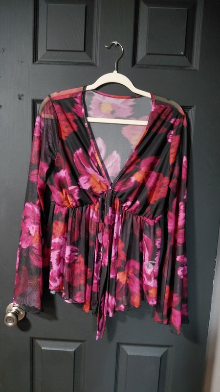 Unbranded 1xl Multi Color Mostly See Through Top