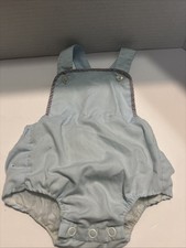 Vintage 1950s/60s boys romper 0 to 3 months button closure Waterproof lining