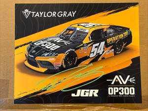 SIGNED 2025 TAYLOR GRAY "AV OP300 DAYTONA" #54 NASCAR XFINITY POSTCARD