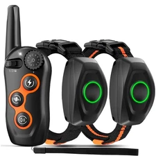 Dog Training Collar IPX7 Waterproof Dog Shock Collar With Remote Range 1300 Ft 3