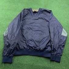 Vintage Nike Windbreaker Mens L Navy Blue 90S Center Swoosh Pullover Jacket