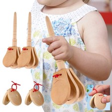 4x Finger Castanets Rhythm Percussion Instrument Set for Adult Kids Children