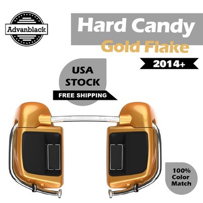 Hard Candy Gold Flake Lower Vented Fairings Fits for 2014+ Harley Davidson