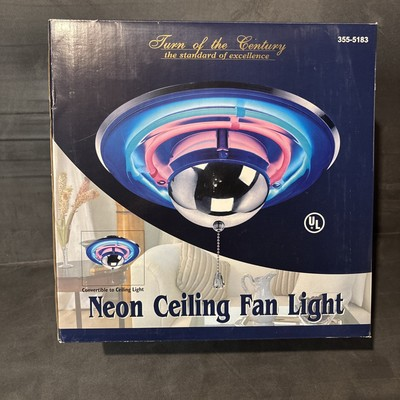 #ad Turn Of The Century Neon Ceiling Fan Light New In Box Menards 355 5183 $314.99