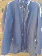 PRADA~Giacca uomo vintage blu staccabile con cappuccio e zip tasche laterali XXL