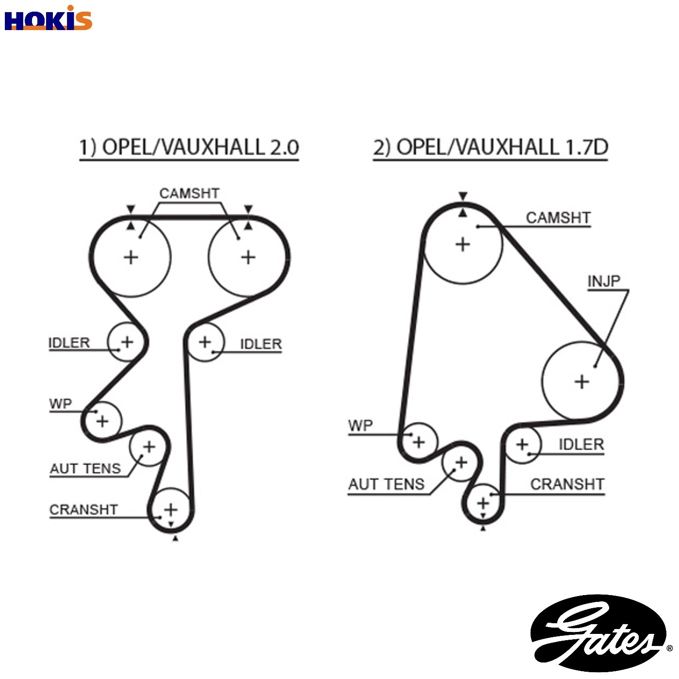 Timing Belt fits OPEL KADETT D, E 1.7D 88 to 94 Gates 5636355 636569 636576 New - Image 31