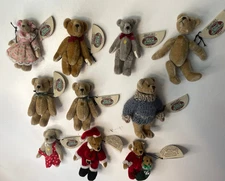 Ganz Miniature Cottage Collectibles 3" Bears, LOT of 10
