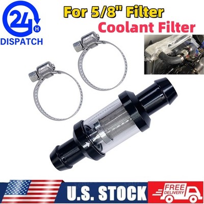 Inline Heater Core Coolant Filter& 5/8'' Inspection System For 5/8'' Filter NEW US
