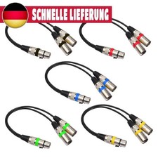 3Pin XLR Buchse auf Dual 2 Stecker Y-Splitter Musikalisches Adapterkabel Draht