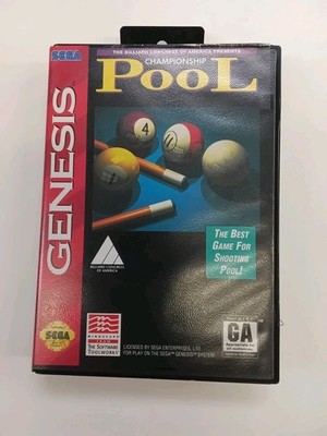 Championship Pool (Sega Genesis, 1993) CIB Complete Box Manual Tested
