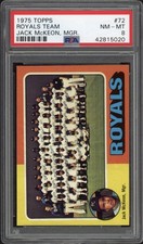 1975 Topps Royals Team Manager Jack McKeon #72 PSA 8 NM-MT