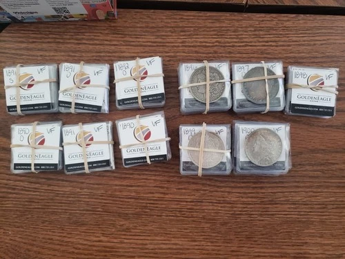 46 Coins! 1890 to 1900  Morgan Silver Dollars! VF to AU, All In Nice Condition!