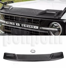 ABS Matte Black Shield Hood LED Deflector Guard Fits For Ford Bronco 2021-2024