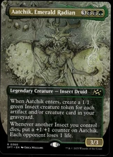 1x Aatchik, Emerald Radian (Borderless) - Aetherdrift - NM - MTG