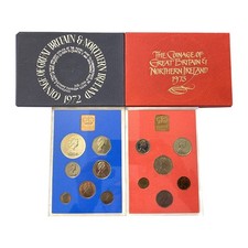 1972 & 1973 Proof Coin Sets (2) Coinage Of Great Britain And Northern Ireland