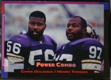 1993 Pro Set Power - Power Combos Football Chris Doleman / Henry Thomas #7 NM
