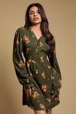 Dorothy Perkins Floral Mini Dress Womens Daywear Dresses