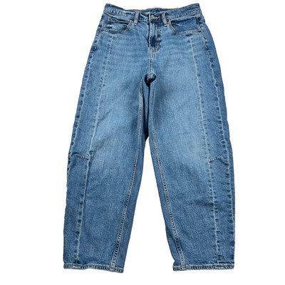 Old Navy Jeans Womens 4 High Rise Barrel Leg Skater Grunge Baggy Crop