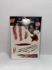 Zombie Scars Tattoos Bloody Scar with Fake Blood Costume Makeup Halloween Decor